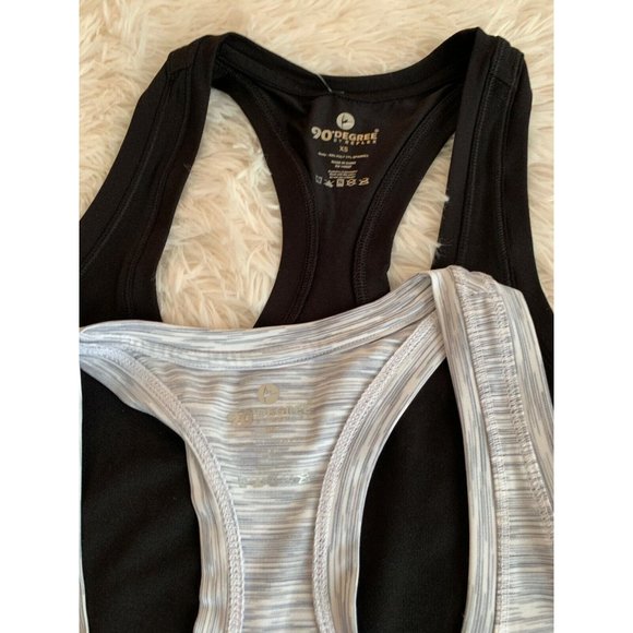 Women 90 DeGree By Reflex 2 PK Tank Top Black/White Surf SD Size XS - Picture 7 of 7